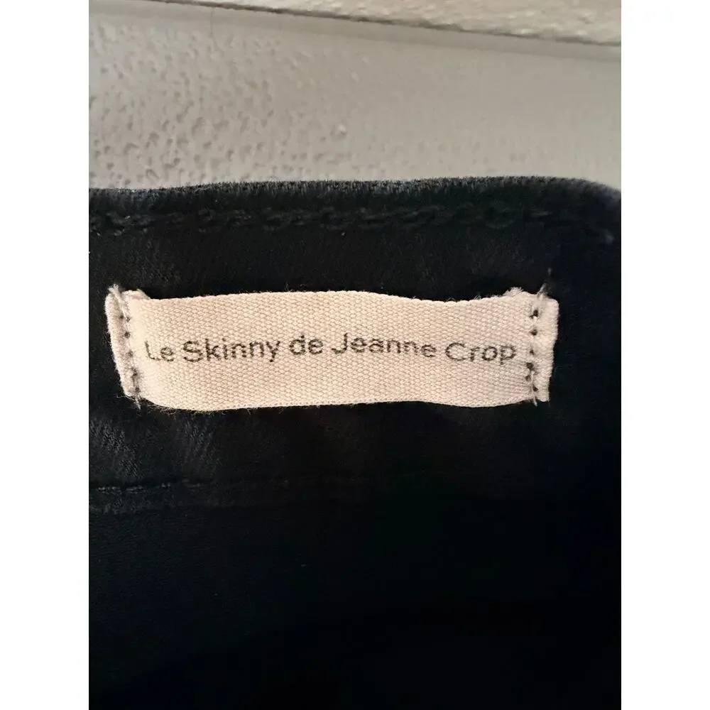 FRAME Le Skinny de Jeanne  Jeans Black High Rise S 25 Designer Denim